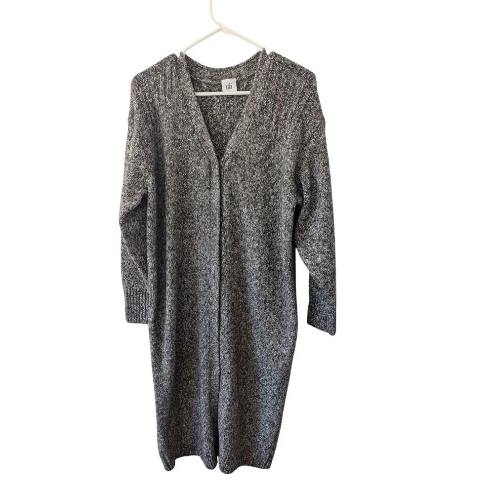 Cabi Coffee House Duster Cardigan Sweater Knit Open Front Multicolor Size S‎